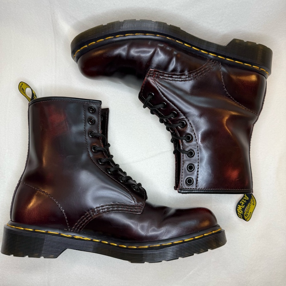 Dr. Martens Cherry Red Arcadia 1460 Boots - Picture 12 of 15